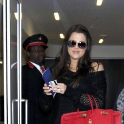 We love Khloe Kardashian's red Hermes bag