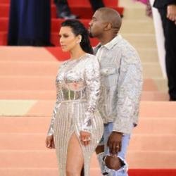 Kim Kardashian West and Kanye West at the Met Gala