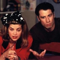 Kirstie Alley and John Travolta in Look Who's Talking