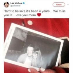Lea Michele's Cory Monteith tribute (c) Twitter