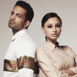 Leah Weller and Upen Patel modelling Coeur