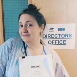 Lena Dunham at Industry office (c) Instagram 