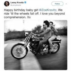 Lenny Kravitz's Twitter post (c)
