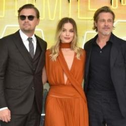 Brad Pitt, Leonardo DiCaprio and Margot Robbie