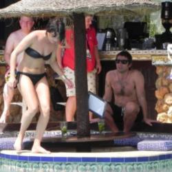 Liam Gallagher and Debbie Gwyther in Ibiza