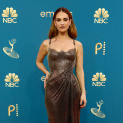 Lily James wore Versace to the Emmy Awards