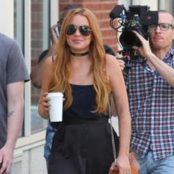 Lindsay Lohan filming her new OWN series