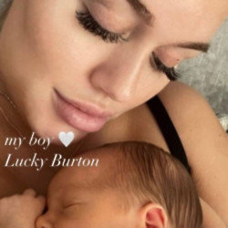 Lottie Tomlinson has named her newborn son Lucky - Instagram