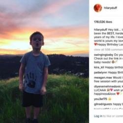 Luca Comrie via Hilary Duff's Instagram