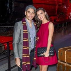 Lucy Mecklenburgh and Louis Smith at the launch of the new Hogwarts Express train and Platform 9 3/4 at Warner Bros. Studio Tour London - The Making o