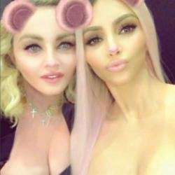 Madonna and Kim Kardashian West (c) Instagram
