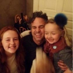 Mark Ruffalo with young fans