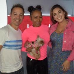 Mel B with Heart presenters Kelly Brook and JK 