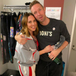 Melanie C and Chris Martin backstage (c) Instagram