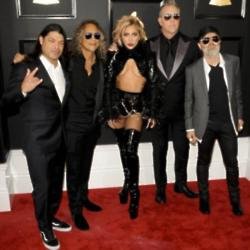 Metallica and Lady Gaga at the 2017 Grammys