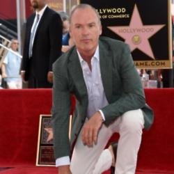 Michael Keaton getting his star 