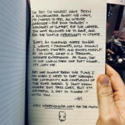 Mike Shinoda's note to fans (c) Instagram 
