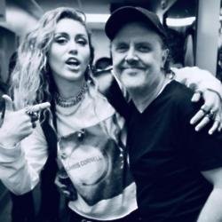 Miley Cyrus and Lars Ulrich via Instagram (c)