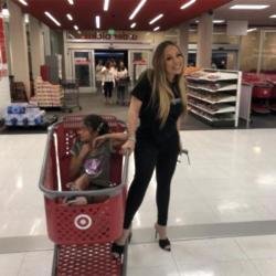Monroe and Mariah Carey at Target (c) Instagram 