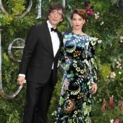 Neil Gaiman and wife Amanda Palmer at the Good Omens premiere