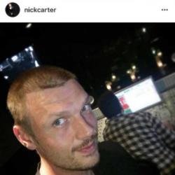 Nick Carter in the studio Instagram (c) 