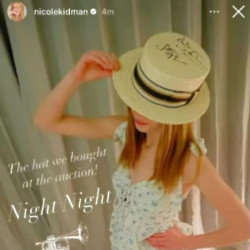 Nicole Kidman buys Hugh Jackman's hat for $100k (C)  Nicole Kidman/Instagram