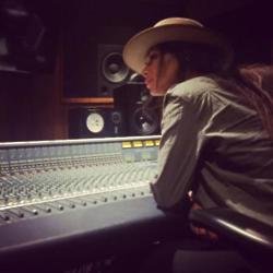 Nicole Scherzinger in the studio (c) Instagram