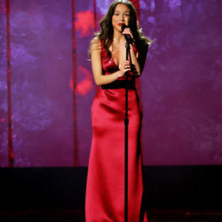 Olivia Rodrigo performs at the Grammy Awards