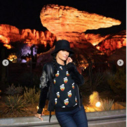 Paris Hilton wears a wig to go to Disneyland in disguise (C) Paris Hilton