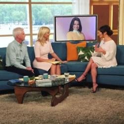 Phillip Schofield, Holly Willoughby and Lea Michele on This Morning