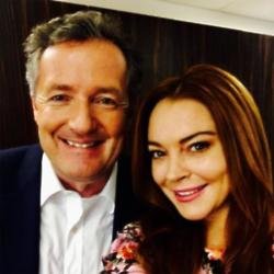 Piers Morgan with Lindsay Lohan (c) Twitter