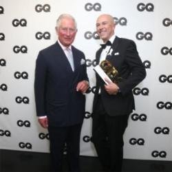 Prince Charles with GQ editor Dylan Jones