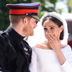 Prince Harry and Duchess Meghan on their wedding day