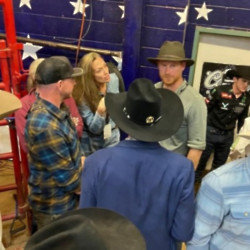 Prince Harry at the rodeo (c) Instagram/stockyardsrodeosecretary