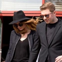 Professor Green and Millie Mackintosh leaving court