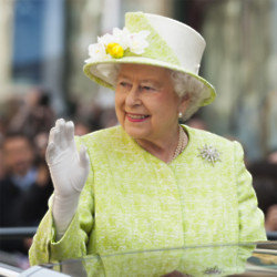 Queen Elizabeth attends christening of her great-grandchildren.