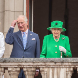 The Queen’s neon green outfit at the Jubilee finale