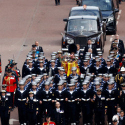 Queen Elizabeth's funeral cortege
