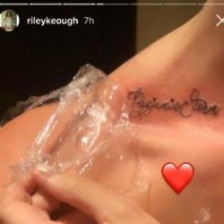 Riley Keough's tattoo tribute to Benjamin  [Instagram]