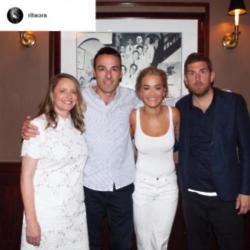 Rita Ora with her Atlantic Records family (c) Instagram