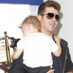 Robin Thicke with his son Julian