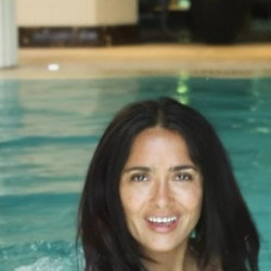 Salma Hayek has celebrated reaching 25 million  followers by sharing her swimming pool exercise routine