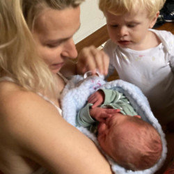 Sara Pascoe is now mum to Theodore and baby Albie
