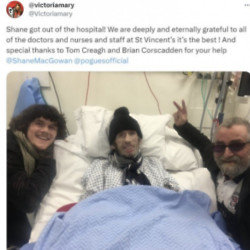 Shane MacGowan has been discharged from hospital - Victoria Mary Clarke-X