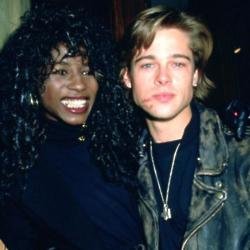 Sinitta and Brad Pitt in 1987