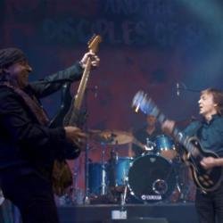 Steven Van Zandt on stage with Paul McCartney