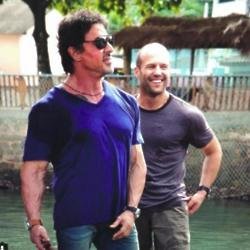 Sylvester Stallone and Jason Statham (c) Instagram