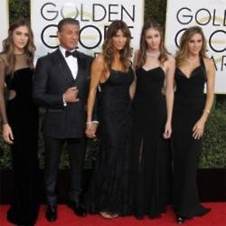 Sylvester Stallone with wife Jennifer Flavin and daughters Sistine, Sophia and Scarlet