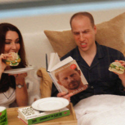 The Prince and Princess of Wales eat vegan burgers (c) Alison Jackson for Green Cuisine