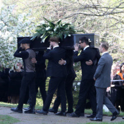 The Wanted act as pallbearers at Tom Parker's funeral